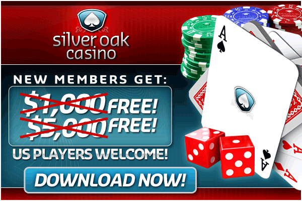Play over 130+ online casino games at Silver Oak Casino with $10,000 Free.